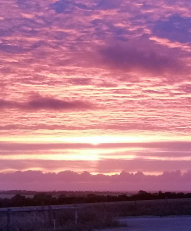Sunrise
                at Highland Valley